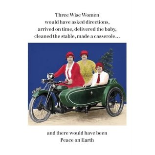 Cath Tate Christmas Card - Three Wise Women would have asked directions...