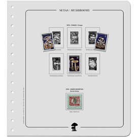 Domfil set albumbladen Paddestoelen op postzegels 1958-1985