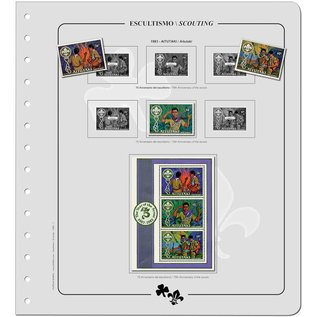 Domfil Nachtrag Albenblätter Pfadfinder auf Briefmarken 1982 b