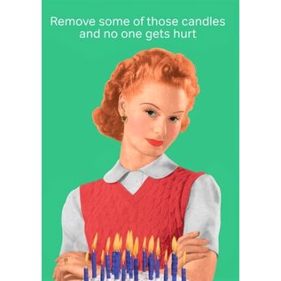 Cath Tate Greeting card - Remove some of those candles and no one gets hurt
