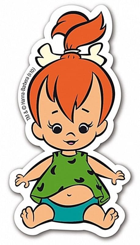 Logoshirt Magnet Flintstones Pebbles Hanna Barbera collectura