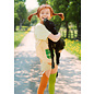 modern times Pippi Longstocking postcard -  Pippi with a little goat