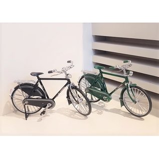 Toys Amsterdam Model fiets - herenfiets zwart of groen schaalmodel 1:10