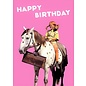 modern times Pippi Longstocking postcard -  Happy Birthday card