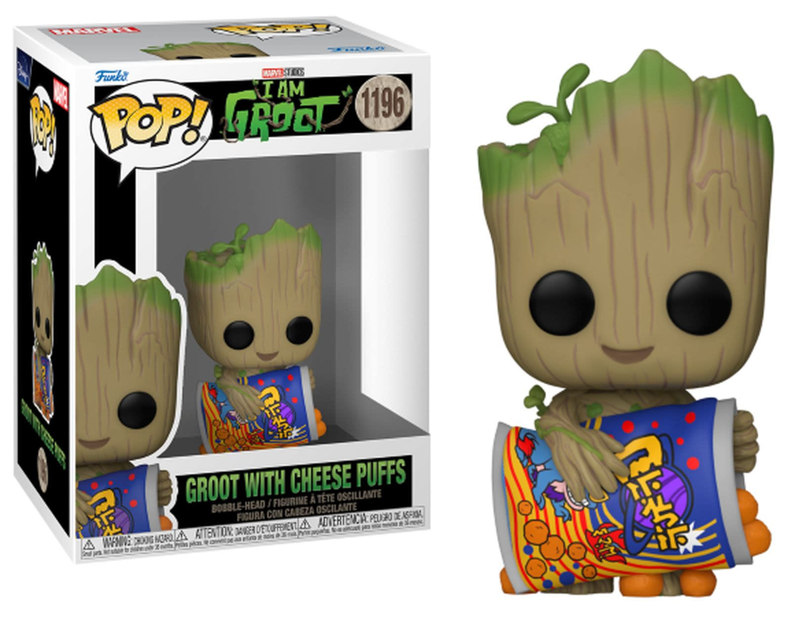 Funko Pop! Marvel 1196 I Am Groot - Groot with Cheese Puffs