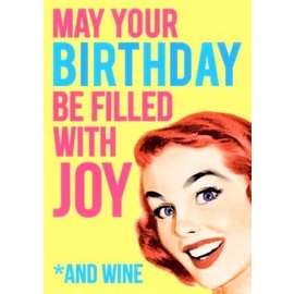 Dean Morris Wenskaart verjaardag - Twisted Vintage - May your birthday be filled with joy and wine