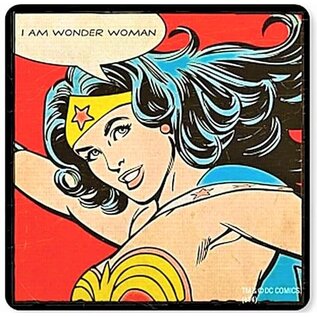 Logoshirt DC Comics coaster - Wonder Woman - I am Wonder Woman