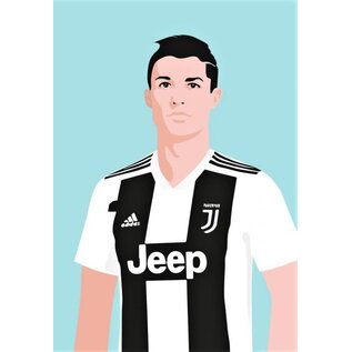 Nobis Design Pop Art New Generation postkaart - Cristiano Ronaldo - voetbal speler