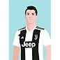 Nobis Design Pop Art New Generation postkaart - Cristiano Ronaldo - voetbal speler