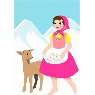 Nobis Design Pop Art New Generation postkaart - Heidi het meisje uit de bergen
