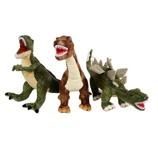 Toys Amsterdam Dino-Kuscheltier 50 cm: braun / grün / Stegosaurus