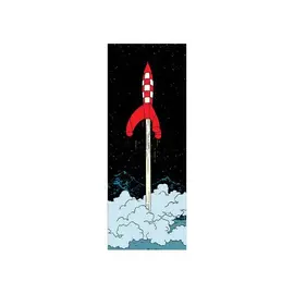 moulinsart Tim und Struppi lange Postkarte Rakete zum Mond 12 x 31 cm