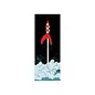 moulinsart Tintin long postcard Rocket to the moon 12 x 31 cm