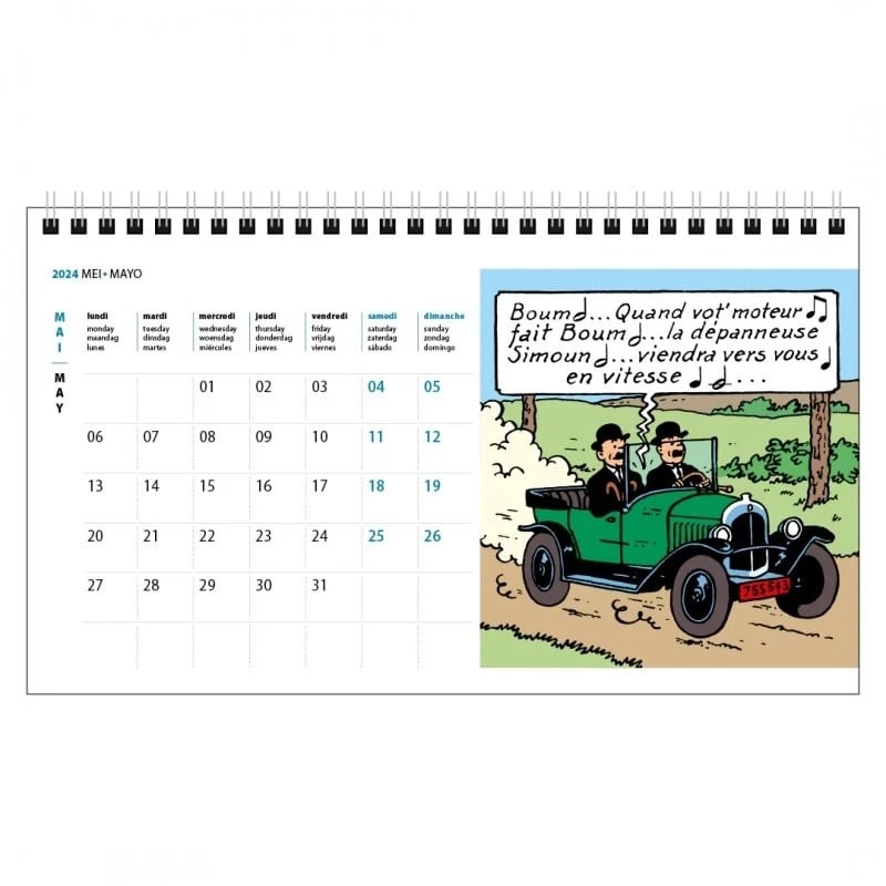 Tintinimaginatio Tintin desk calendar 2024 collectura