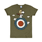 Logoshirt T-Shirt Easy Fit Peanuts Snoopy Target olijfgroen