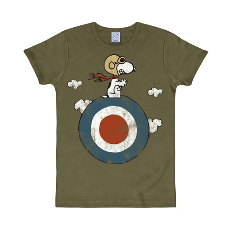 Logoshirt T-Shirt Peanuts Snoopy - olivgrün Target collectura