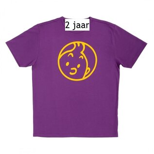 moulinsart Kuifje T-shirt Kuifje Gezicht paars