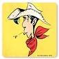Logoshirt Lucky Luke coaster - Lucky Luke portret met grasspriet