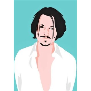 Nobis Design Pop Art New Generation postkaart - Johnny Depp