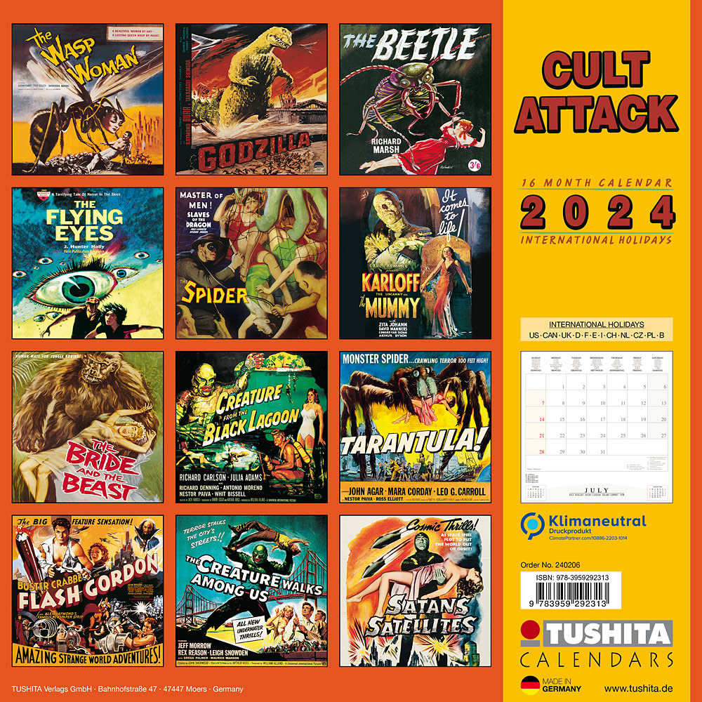 Tushita Cult Attack 2024 Calendar collectura