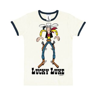 Logoshirt T-Shirt Slimfit Ringer Lucky Luke Showdown