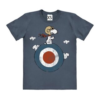 Logoshirt T-Shirt Easy Fit Peanuts Snoopy Target grey blue