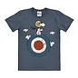 Logoshirt T-Shirt Easy Fit Peanuts Snoopy Target grey blue
