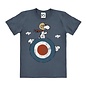 Logoshirt T-Shirt Easy Fit Peanuts Snoopy Target grau blau