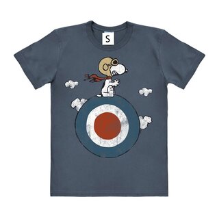Logoshirt T-Shirt Easy Fit Peanuts Snoopy Target grey blue