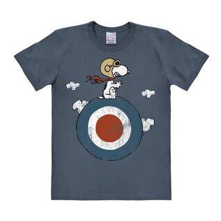 Logoshirt T-Shirt Easy Fit Peanuts Snoopy Target grijsblauw