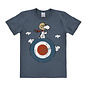 Logoshirt T-Shirt Easy Fit Peanuts Snoopy Target grey blue