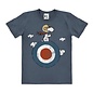 Logoshirt T-Shirt Easy Fit Peanuts Snoopy Target grijsblauw