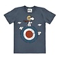 Logoshirt T-Shirt Easy Fit Peanuts Snoopy Target grau blau