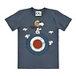 Logoshirt T-Shirt Easy Fit Peanuts Snoopy Target grey blue