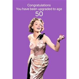 Cath Tate Greeting card Life is Rosie - Congratulations You have been upgraded to age 50