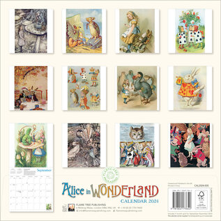 Flame Tree Publishing Alice in Wonderland 2024 Calendar