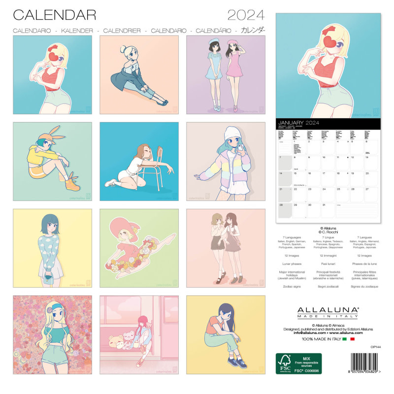Allaluna Manga Girls Calendar 2024 Kalender collectura