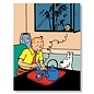 moulinsart Tintin poster - Tintin drinks his tea - 60 x 80 cm