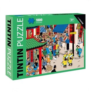 moulinsart Kuifje puzzel - Jansen & Janssen op straat in China - 1000 stukjes & met poster