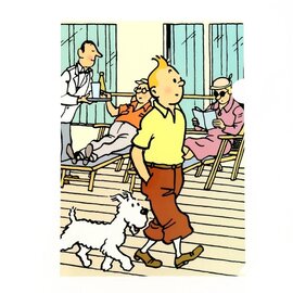moulinsart Tintin L-shape A4 Plastic Folder Tintin and Snowy on a walk