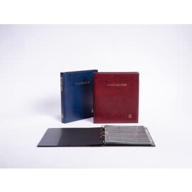 Importa Populair De Luxe coin album with 5 coin sheets and black interleaving - red binder