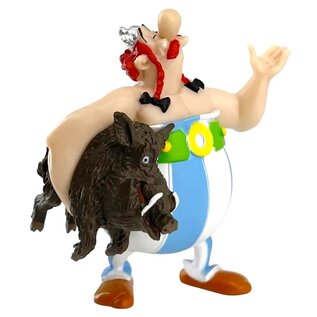 Plastoy Asterix figure - Obelix with boar