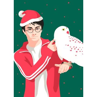 Nobis Design Pop Art New Generation Weihnachtskarte – Harry Potter mit Hedwig