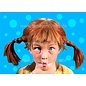 modern times Pippi Longstocking postcard - Pippi makes a funny face