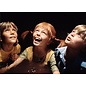 modern times Pippi Longstocking postcard - Pippi looks up with Tommie and Annika