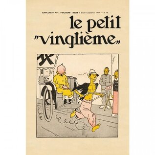 moulinsart Kuifje poster - Le Petit Vingtième #36 De blauwe lotus - 40 x 60 cm
