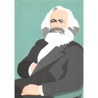 Nobis Design Pop Art New Generation Postkarte - Karl Marx