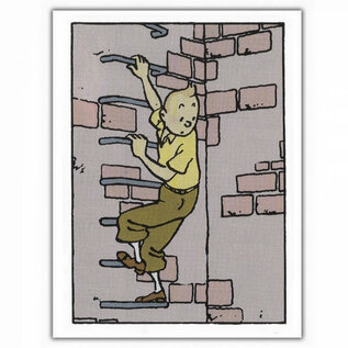 moulinsart Tintin greeting card - Tintin climbs