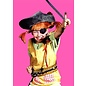 modern times Pippi Longstocking postcard - Pippi plays pirate