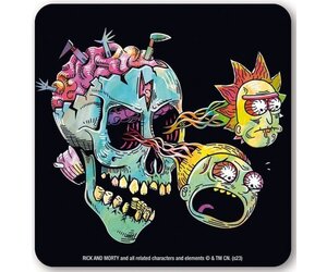 Logoshirt Rick and Morty coaster Eyeball Skull collectura